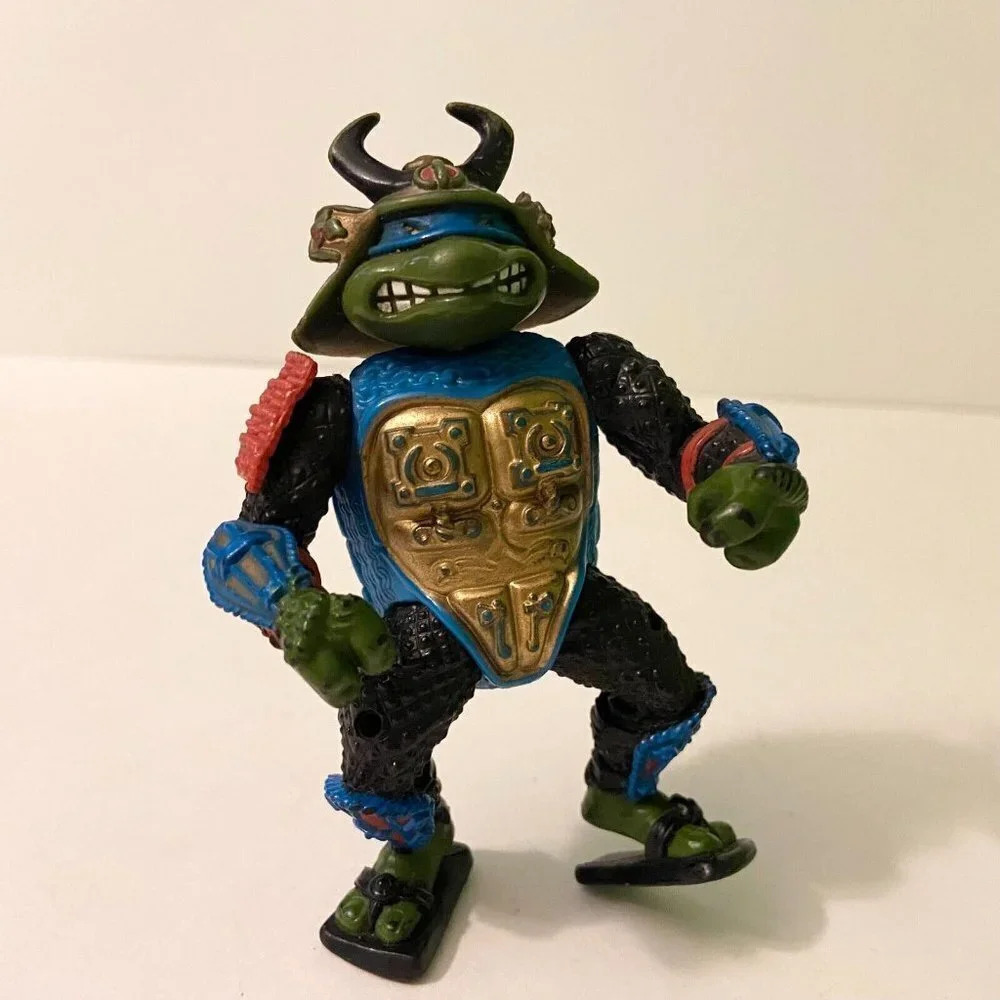 Vintage 1990 Teenage Mutant Ninja Turtle Leo Samurai TMNT Action Figure